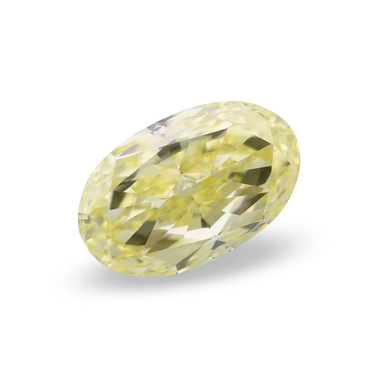 0.55 Carat Fancy Yellow Oval Diamond IF GIA
