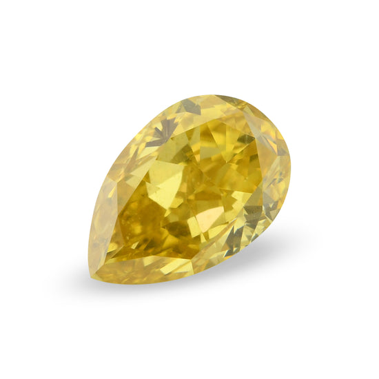 2.04 Carat Fancy Deep Orangy Yellow Pear Diamond I1 GIA