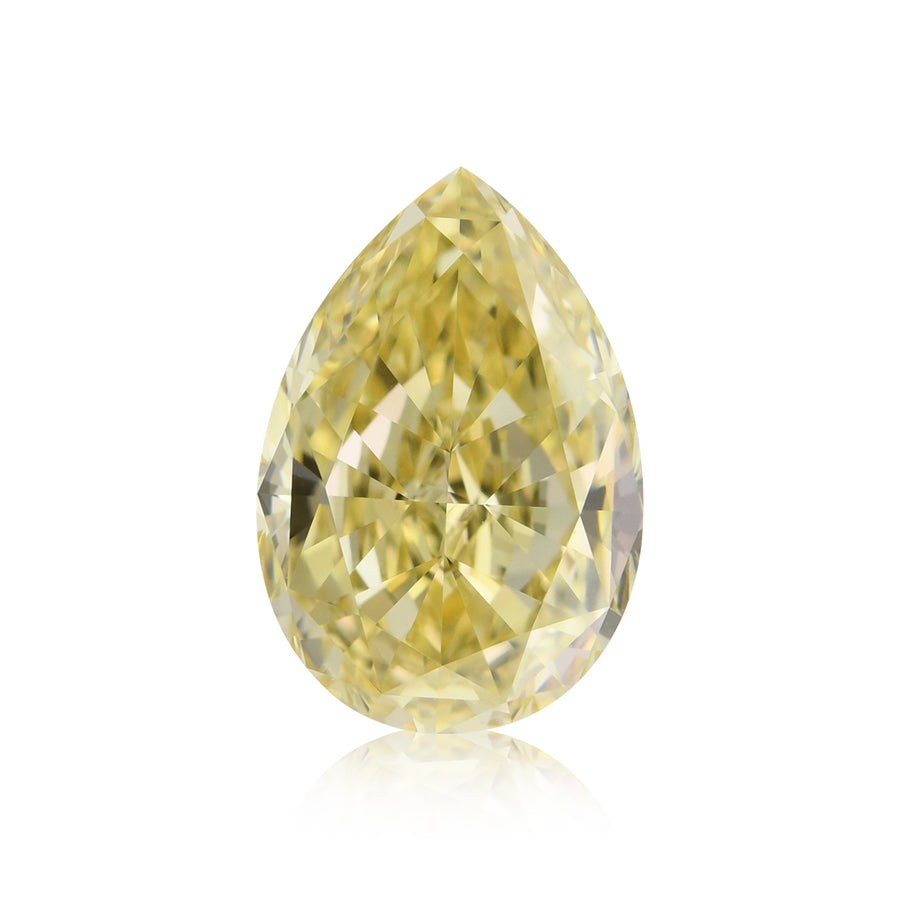 2,61 Karat Fancy Yellow Tropfenschliff Diamant VVS1 GIA