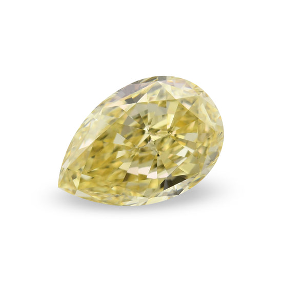 2.61 Carat Fancy Yellow Pear Diamond VVS1 GIA