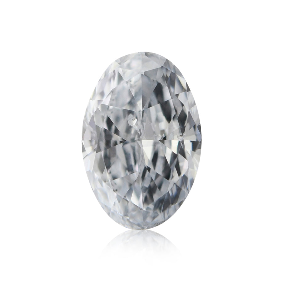 0.26 Carat Fancy Light Blue Oval Diamond SI2 GIA