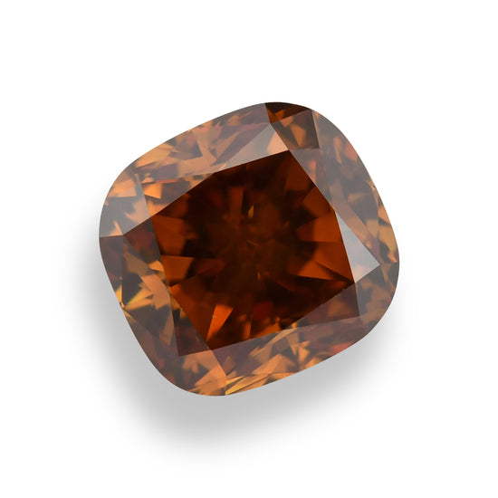 Diamante cuscino Fancy Deep Brown Orange SI2 GIA da 1,08 carati