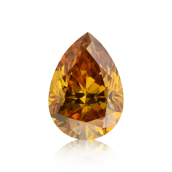 Diamante a pera Fancy Deep Yellow Orange SI2 GIA da 0,53 carati