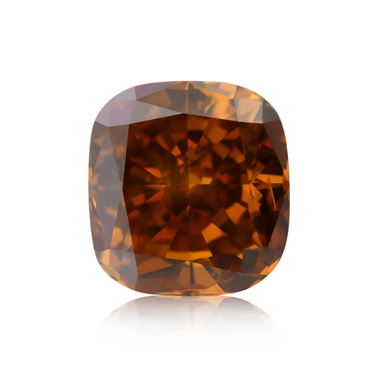 Diamante a cuscino da 0,75 carati Fancy Deep Brownish Orange SI2 GIA