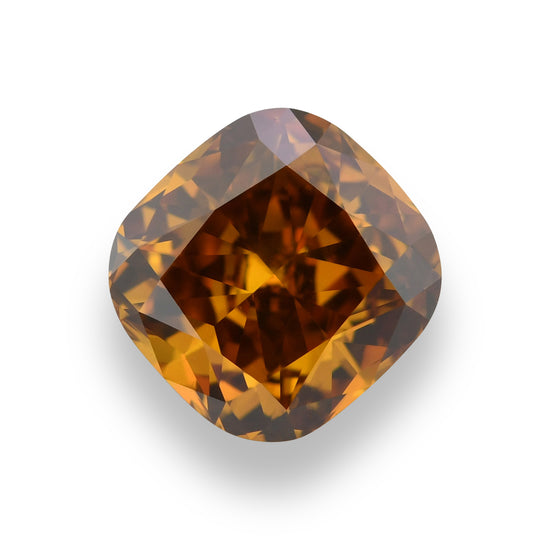 Diamante a Cuscino Arancio Giallastro Marrone Intenso Fantasia da 1,02 Carati SI2 GIA