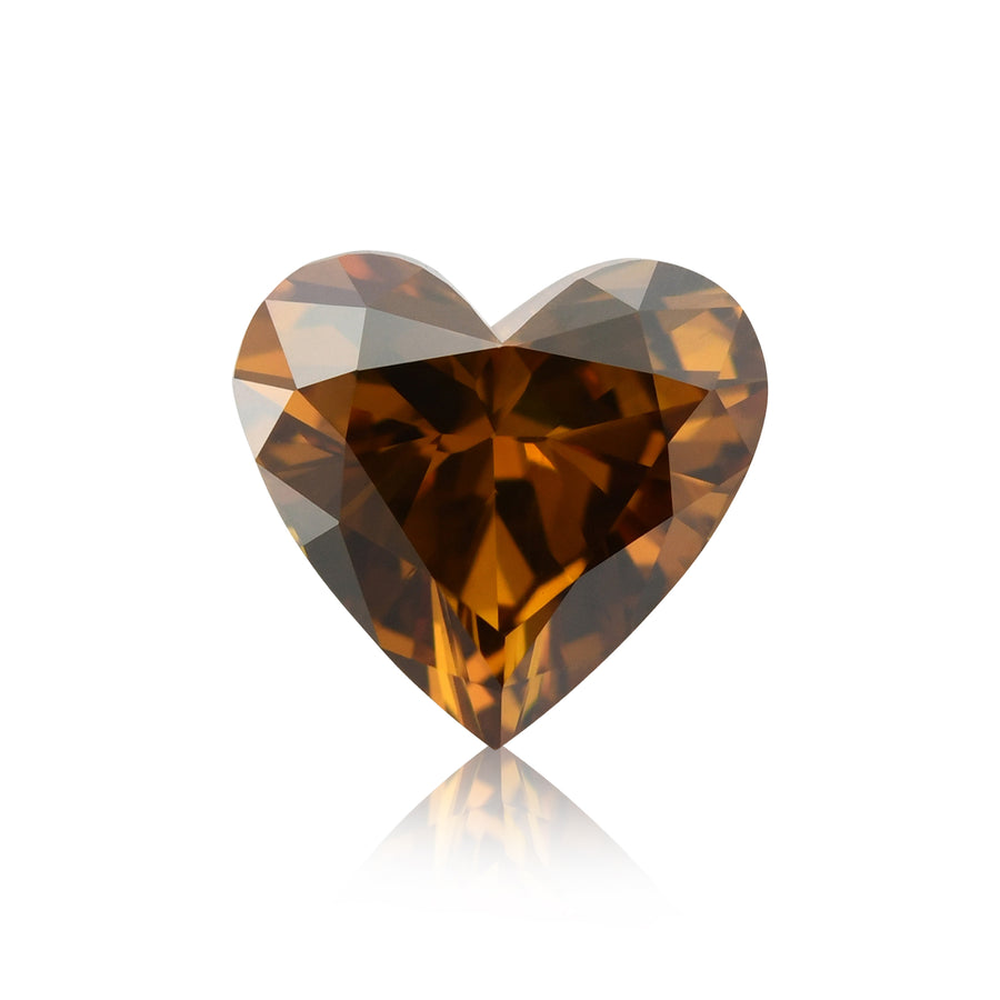 0,73 Karat Fancy Deep Brownish Yellowish Orange Herz Diamant SI2 GIA