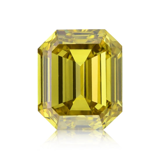 2.02 Karat Fancy Deep Brownish Greenish Yellow Smaragd Diamant VS2 GIA