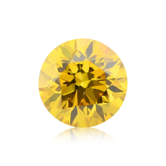 0,20 Karat Fancy Vivid Orangy Yellow Round Brilliant Diamant VVS1 GIA