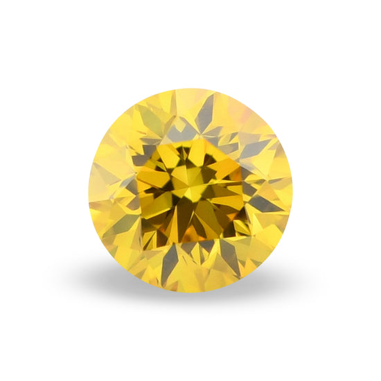 0,20 Karat Fancy Vivid Orangy Yellow Round Brilliant Diamant VVS1 GIA