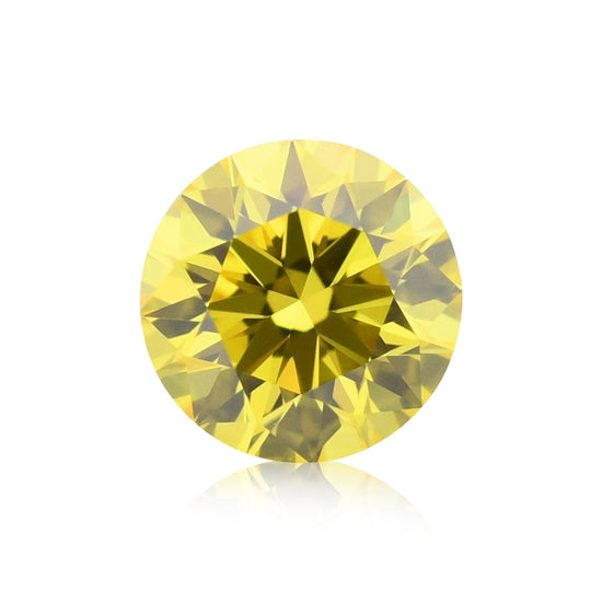 Diamante Giallo Fancy Vivid rotondo brillante VVS2 GIA da 0,26 carati
