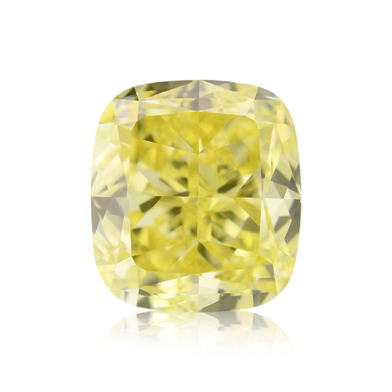 0,76 Karat Fancy Intense Yellow Cushion Diamant VS2 GIA