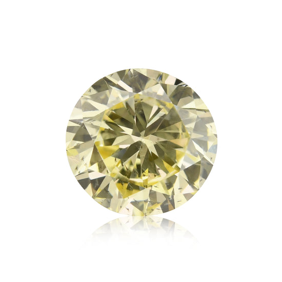 0.95 Carat Fancy Light Yellow Round Brilliant Diamond SI2 GIA