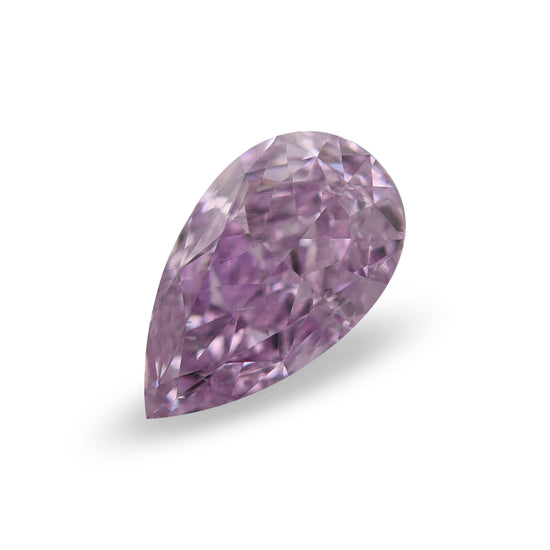 0.72 Carat Fancy Intense Pinkish Purple Pear Diamond SI1 GIA
