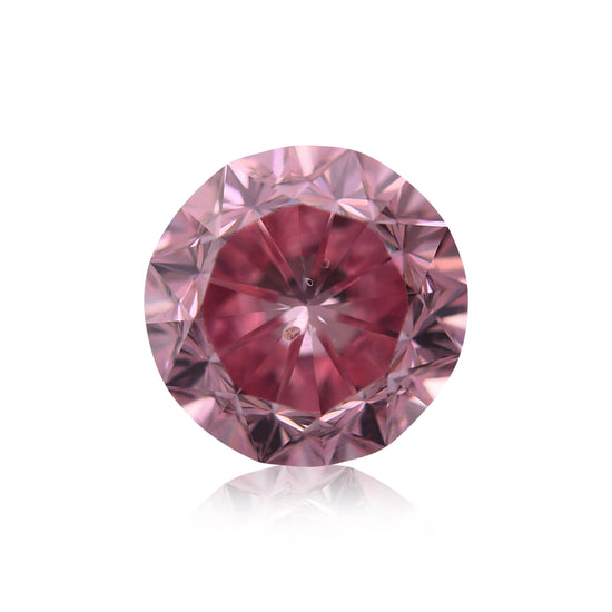 0.61 Carat Fancy Vivid Pink Round Brilliant Diamond SI2 GIA
