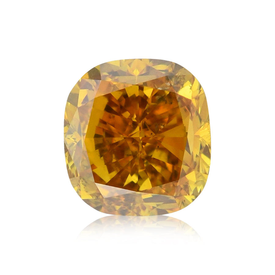 1,04 Karat Fancy Deep Yellow Orange Kissen Diamant GIA
