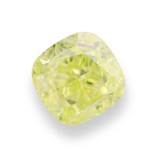 0.50 Carat Fancy Green Yellow Cushion Diamond SI1 GIA