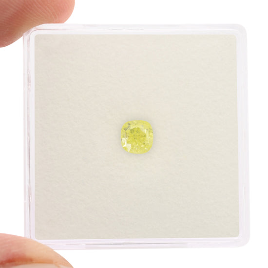0.50 Carat Fancy Green Yellow Cushion Diamond SI1 GIA