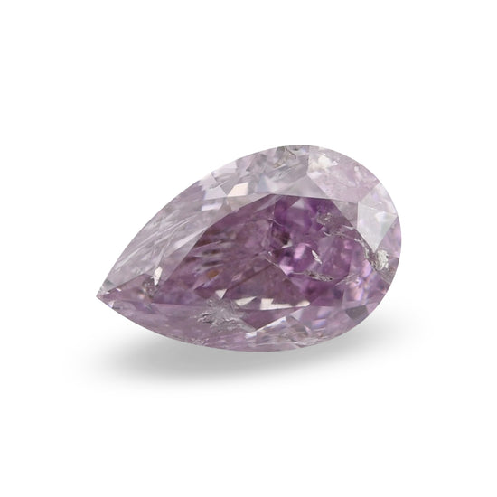 1.01 Carat Fancy Intense Pink Purple Pear Diamond (I1) GIA