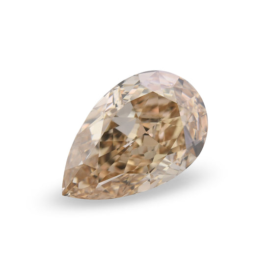 2.04 Carat Fancy Yellow Brown Pear Diamond IF GIA