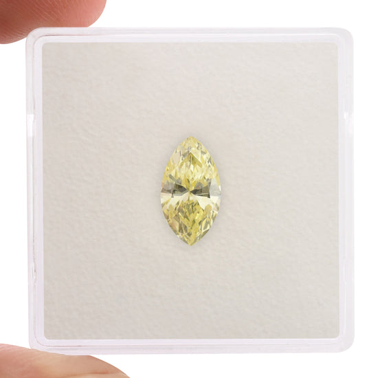 0.81 Carat Fancy Light Yellow Marquise Diamond VVS2 GIA