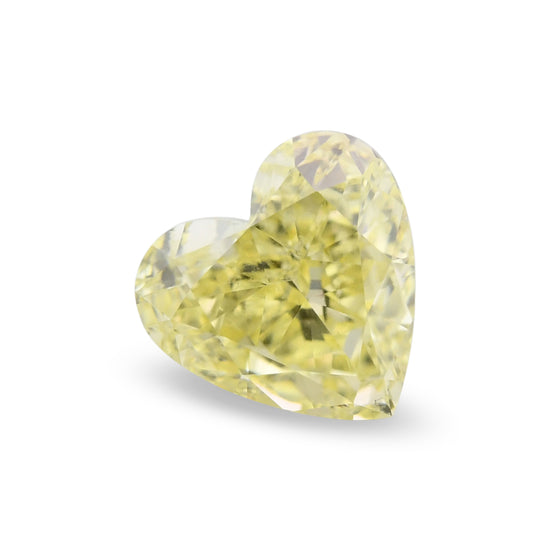 0.71 Carat Fancy Yellow HEART Diamond VS2 GIA