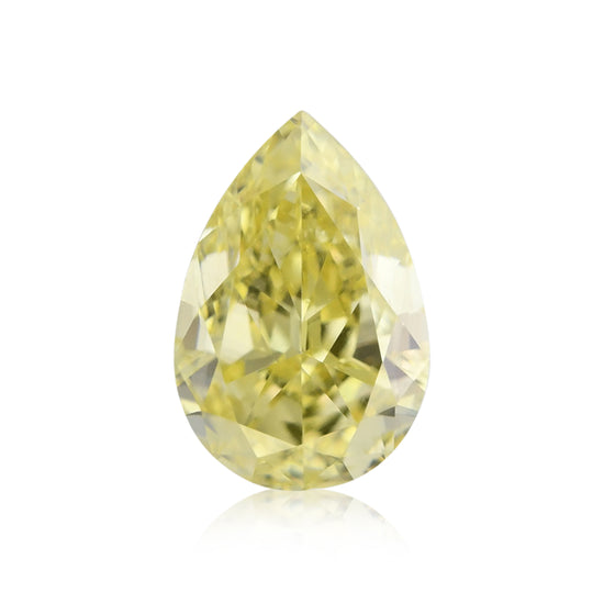 0.50 Carat Fancy Intense Yellow Pear Diamond VS2 GIA