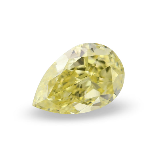 0.50 Carat Fancy Intense Yellow Pear Diamond VS2 GIA