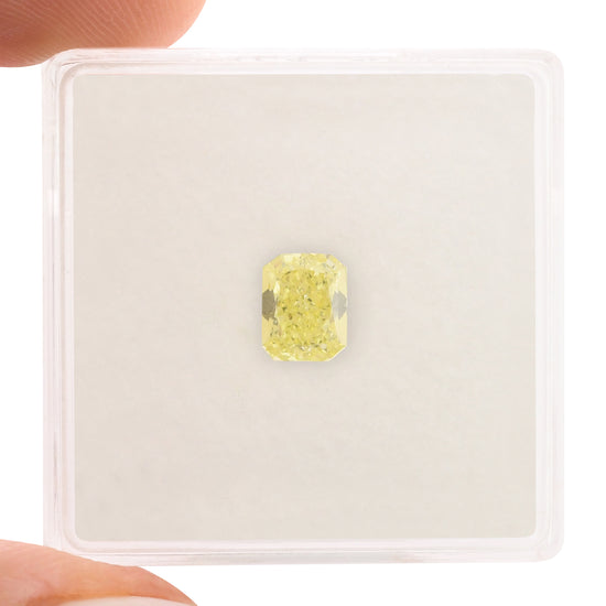 0.80 Carat Fancy Yellow Radiant Diamond VS1 GIA