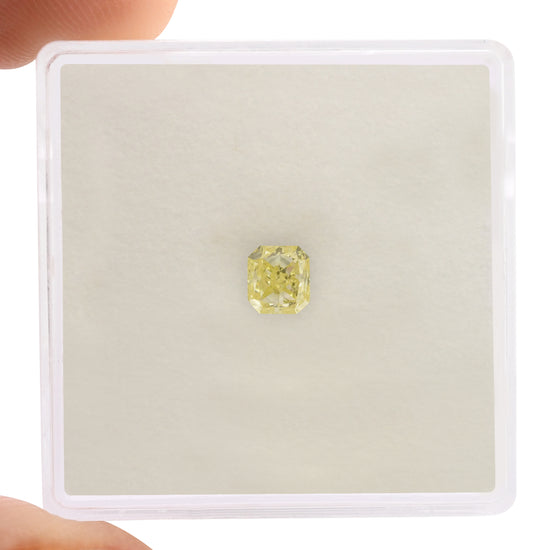 0.38 Carat Fancy Yellow Radiant Diamond (VS2)