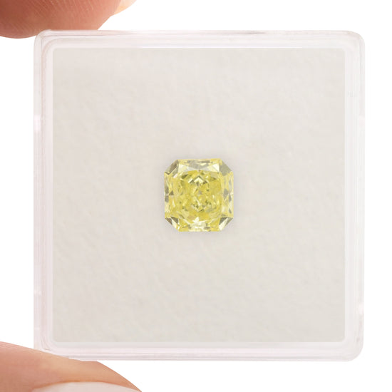 0.92 Carat Fancy Yellow Radiant Diamond SI1 GIA