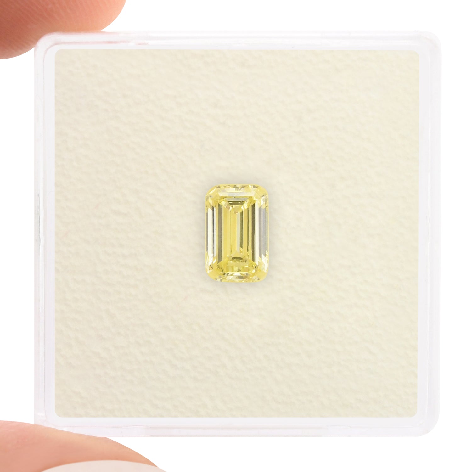 0.77 Carat Fancy Light Yellow Emerald Diamond VVS2 GIA
