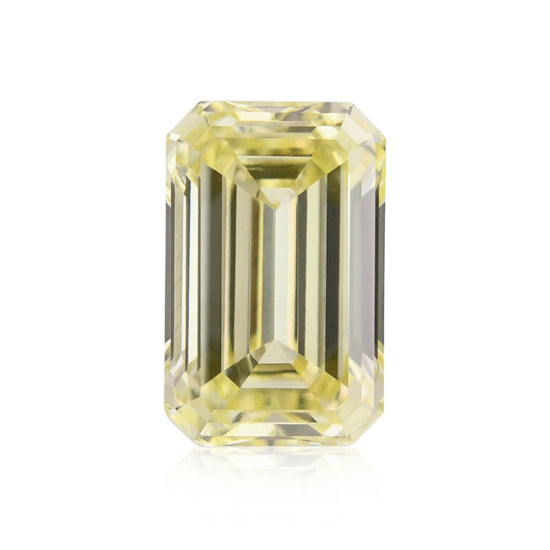 0.77 Carat Fancy Light Yellow Emerald Diamond VVS2 GIA