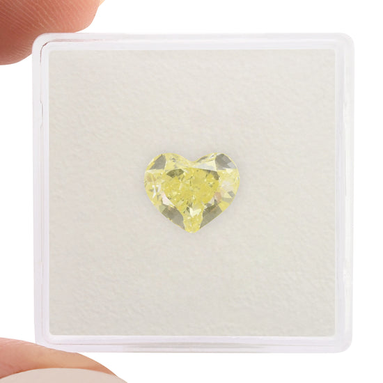 2.03 Carat Fancy Light Yellow HEART Diamond SI1 GIA