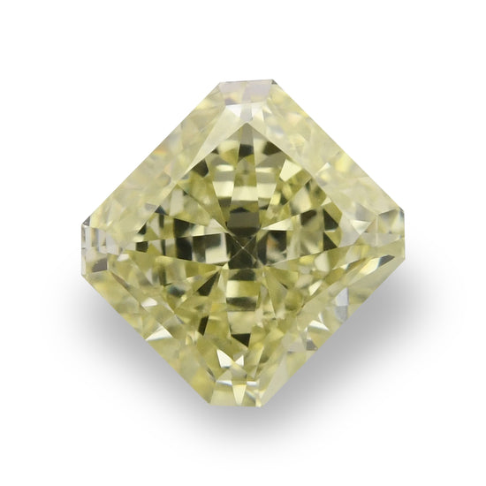 0.66 Carat Fancy Greenish Yellow Radiant Diamond VVS2 GIA