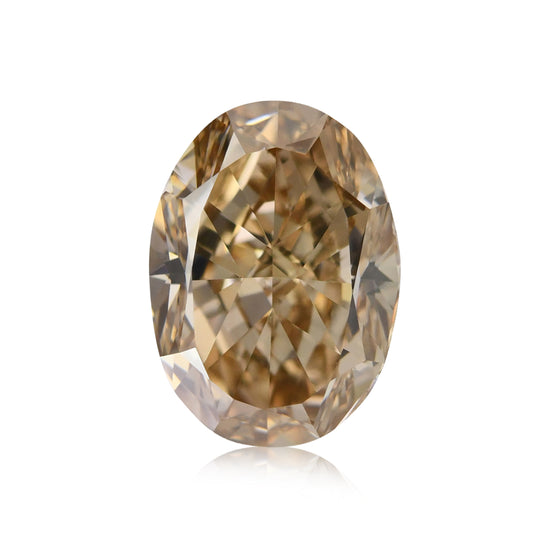 2,14 Karat Fancy Yellowish Brown Oval Diamant VVS2 GIA