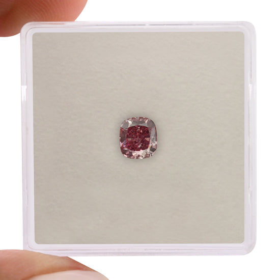 0.51 Carat Fancy Vivid Purplish Pink Cushion Diamond VS2 ARGYLE & GIA