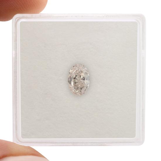 0.71 Carat Light Pinkish Brown Oval Diamond I1 GIA