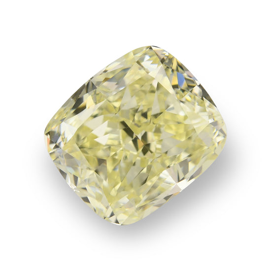 Diamante a cuscino giallo chiaro elegante da 3,01 carati VVS2 GIA