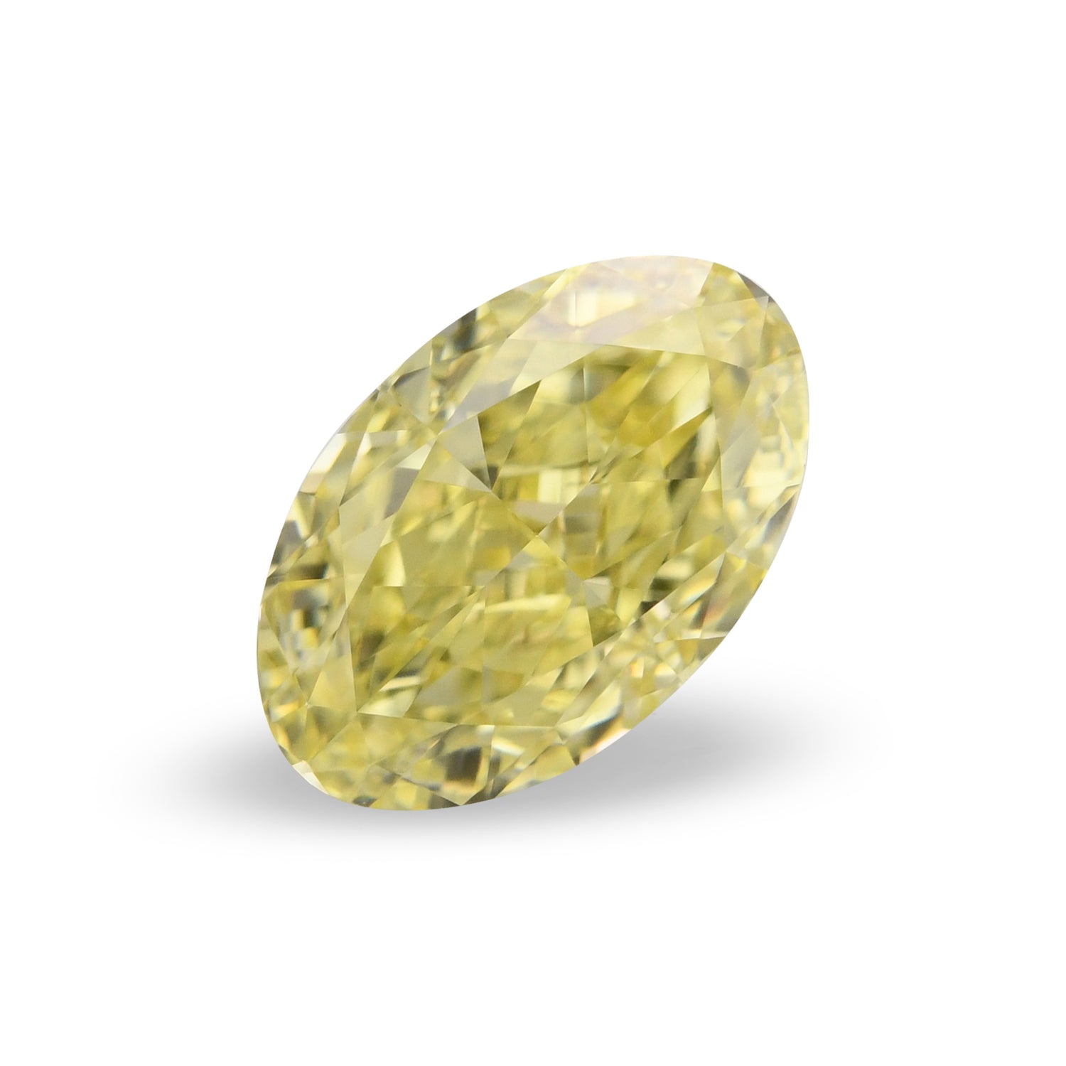0.90 Carat Fancy Yellow Oval Diamond VVS2 GIA