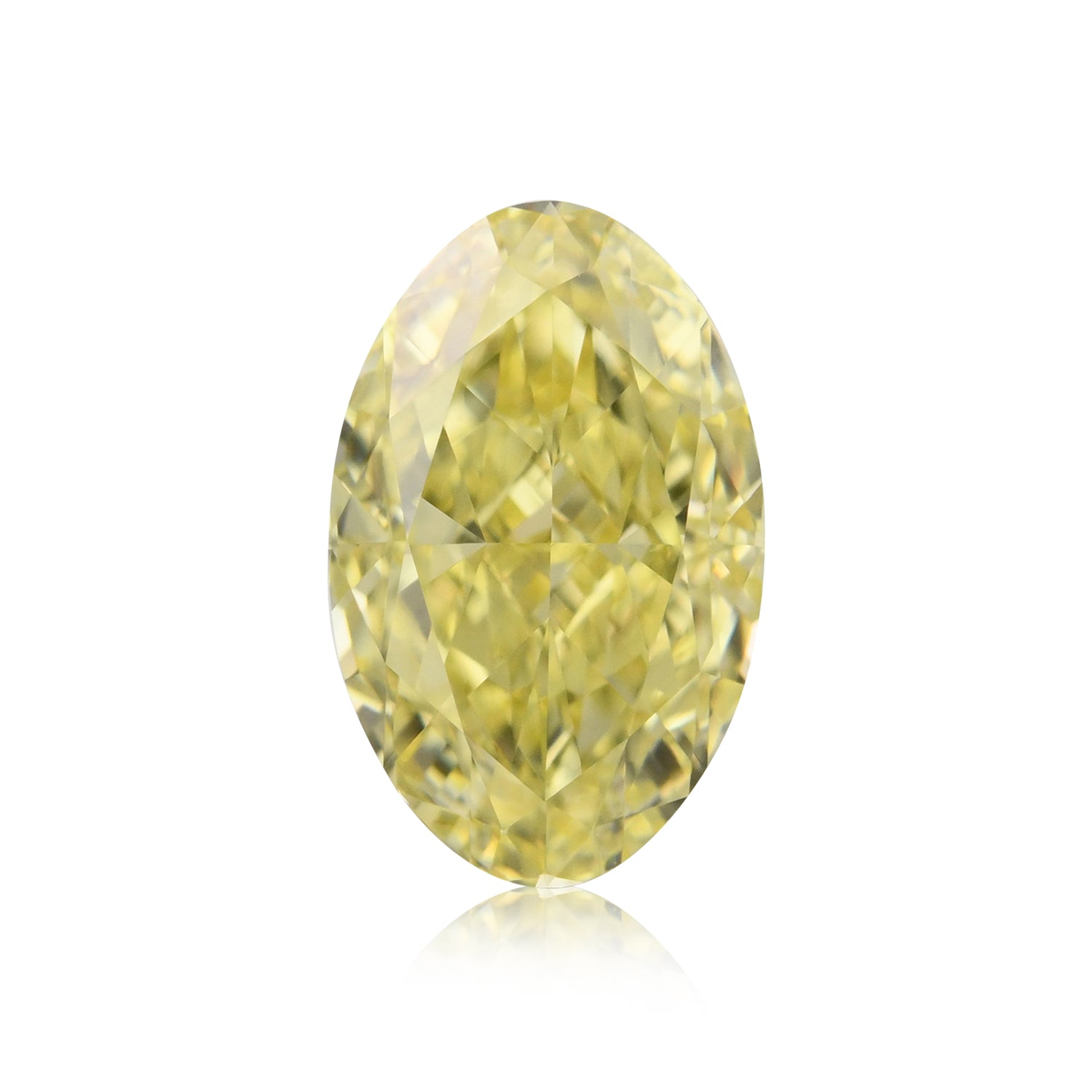 0.90 Carat Fancy Yellow Oval Diamond VVS2 GIA
