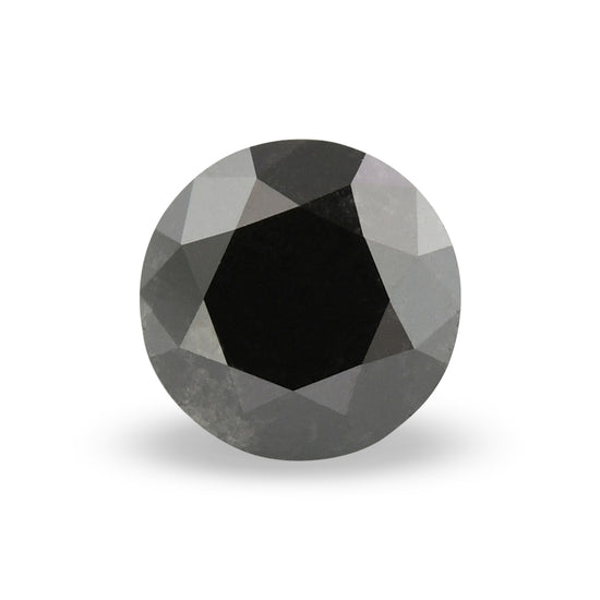 0.69 Carat Fancy Black Round Brilliant Diamond  GIA