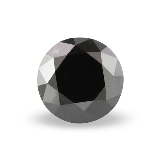 0.74 Carat Fancy Black Round Brilliant Diamond  GIA