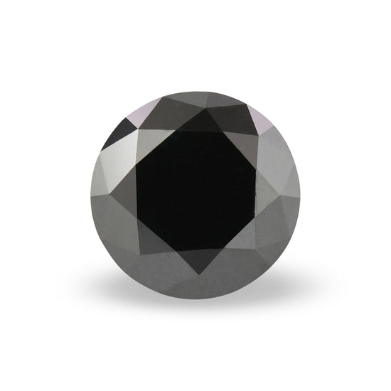 0.74 Carat Fancy Black Round Brilliant Diamond  GIA