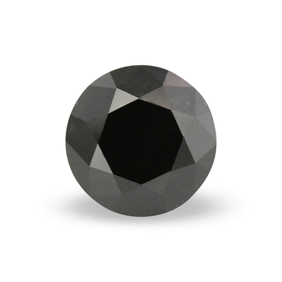 0.69 Carat Fancy Black Round Brilliant Diamond  GIA