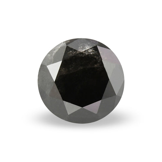 0.67 Carat Fancy Black Round Brilliant Diamond  GIA