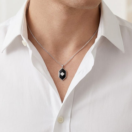 Collection Color Princess Diamond and Enamel Men's Pendant