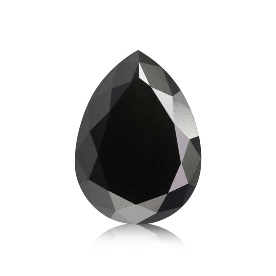 1,41 Karat Fancy Black birnenförmiger Diamant GIA