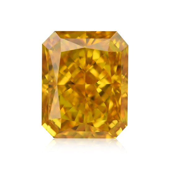 Diamante Radiant GIA 0,31 carati Fancy Vivid Giallo-Arancio VS2