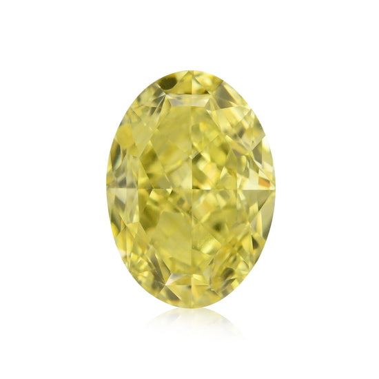 0,52 Karat Fancy Intense Yellow Oval Diamant VS1 GIA