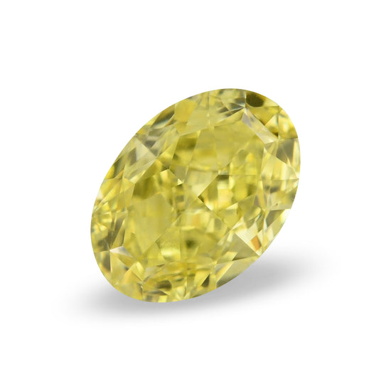 0,52 Karat Fancy Intense Yellow Oval Diamant VS1 GIA